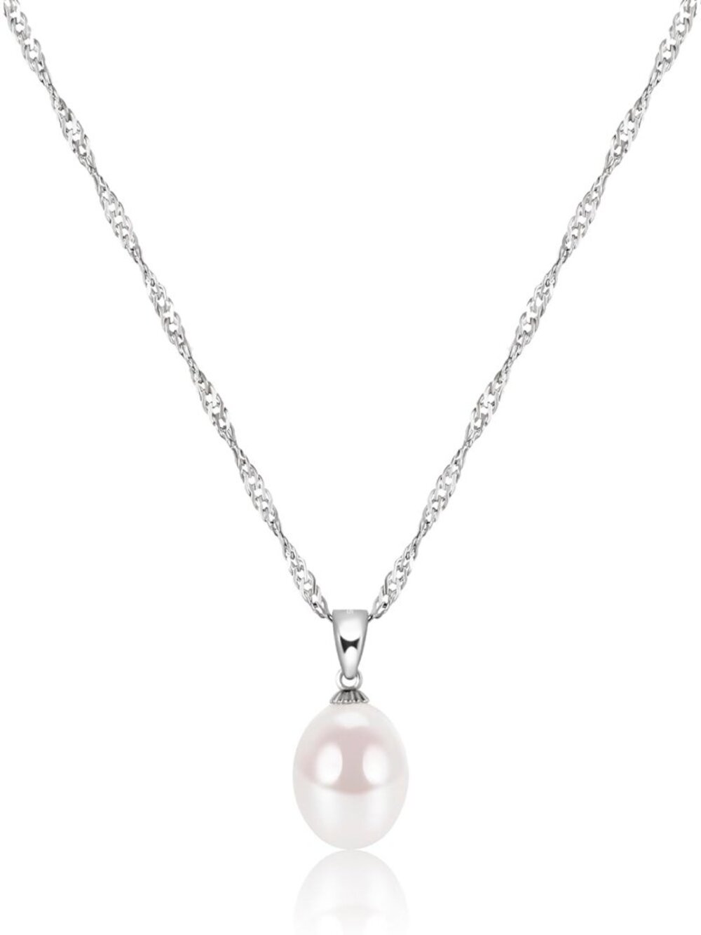 Elegant Pearl Necklace for Women | 925 Sterling Silver Pendant | 8.5-9MM
